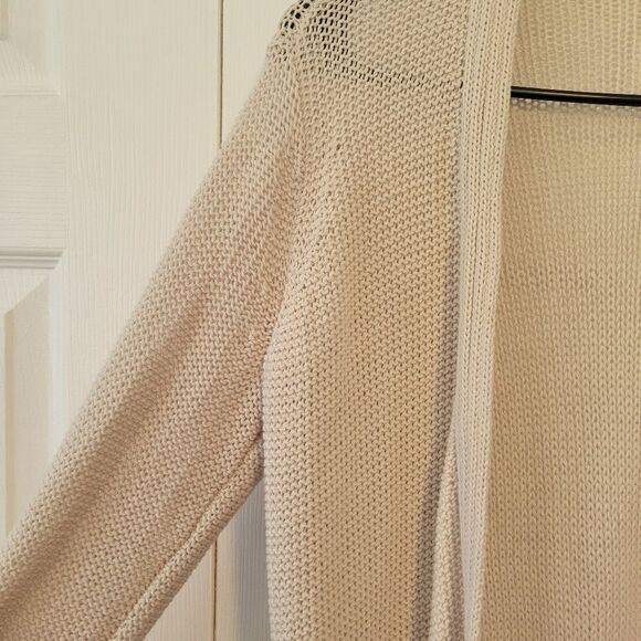 Wooden Ships Paola Buendia Beige Open Knit Cardigan Sweater Size XS/S - Picture 3 of 5